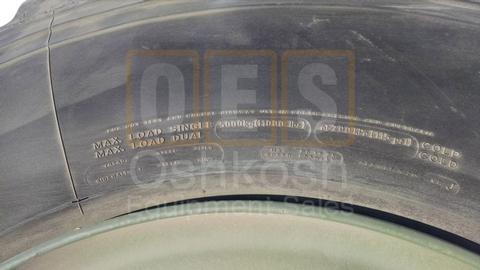 365/85R20 Michelin XZL Spare Tire on Combat Wheel 85% Tread